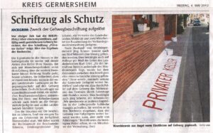 Rheinpfalz Artikel "Privater Keller"